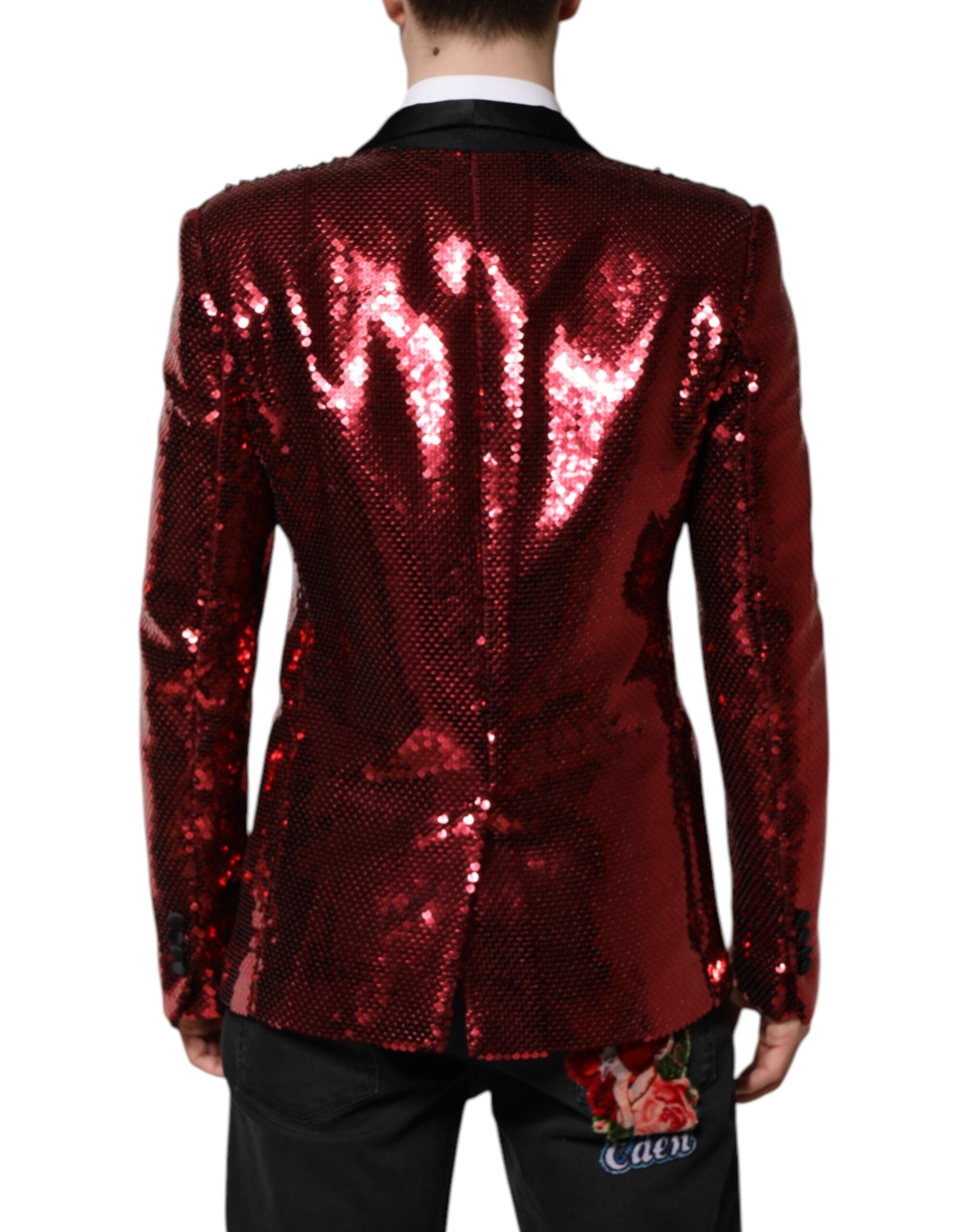 Rote SICILIA Pailletten-Blazerjacke