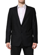 Dark Blue MARTINI Wool Blazer Coat Jacket