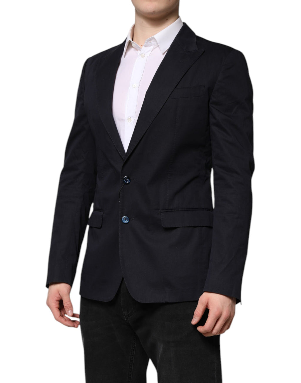 Dunkelblaues Baumwoll-Sakko (Blazer) TAORMINA