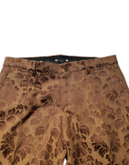 Brown Floral Jacquard SICILIA 2 Piece Suit