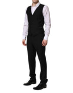 Black MARTINI Crystal Embellished 3 Pc Suit