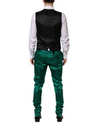 Green Silk 3 Piece Single Breasted Suit