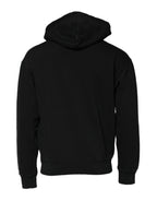 Schwarzer Kapuzenpullover mit durchgehendem Reißverschluss für Herren