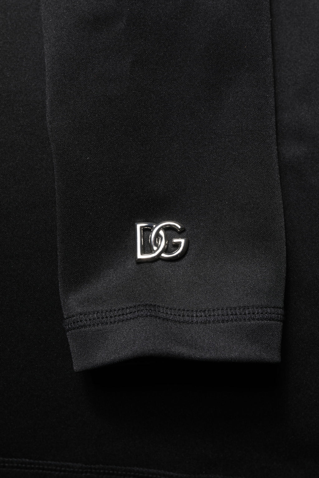 Maglione a collo alto nero in poliestere