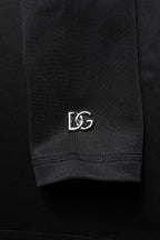 Maglione a collo alto nero in poliestere