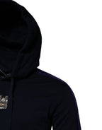 Black Crown Cotton Hooded Sweatshirt Sweater