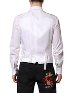 White Sequined Dress Formal Waistcoat Vest