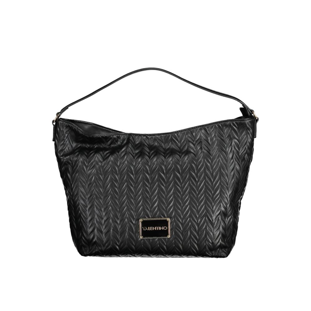Schwarze Damenhandtasche aus Polyurethan