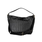 Schwarze Damenhandtasche aus Polyurethan