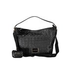 Schwarze Damenhandtasche aus Polyurethan