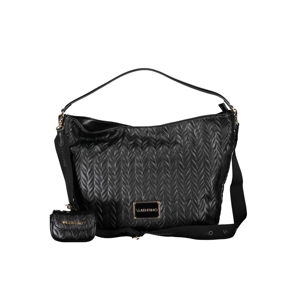 Schwarze Damenhandtasche aus Polyurethan