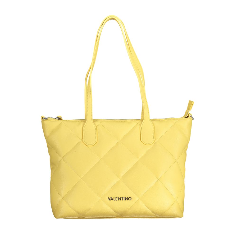 Borsa da donna in poliuretano giallo