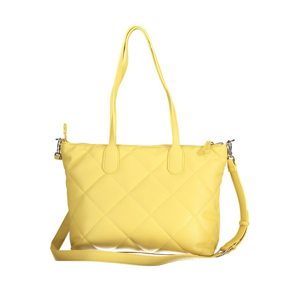 Borsa da donna in poliuretano giallo