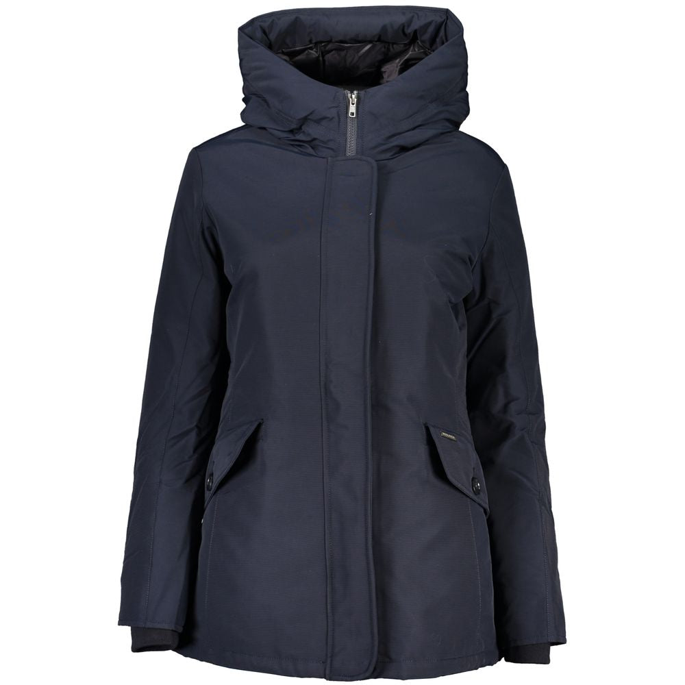 Blaue Baumwoll-Jacke für Damen