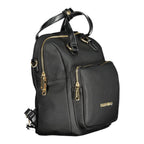 Schwarzer Damenrucksack aus Polyurethan