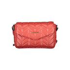 Red Polyurethane Women's Bag