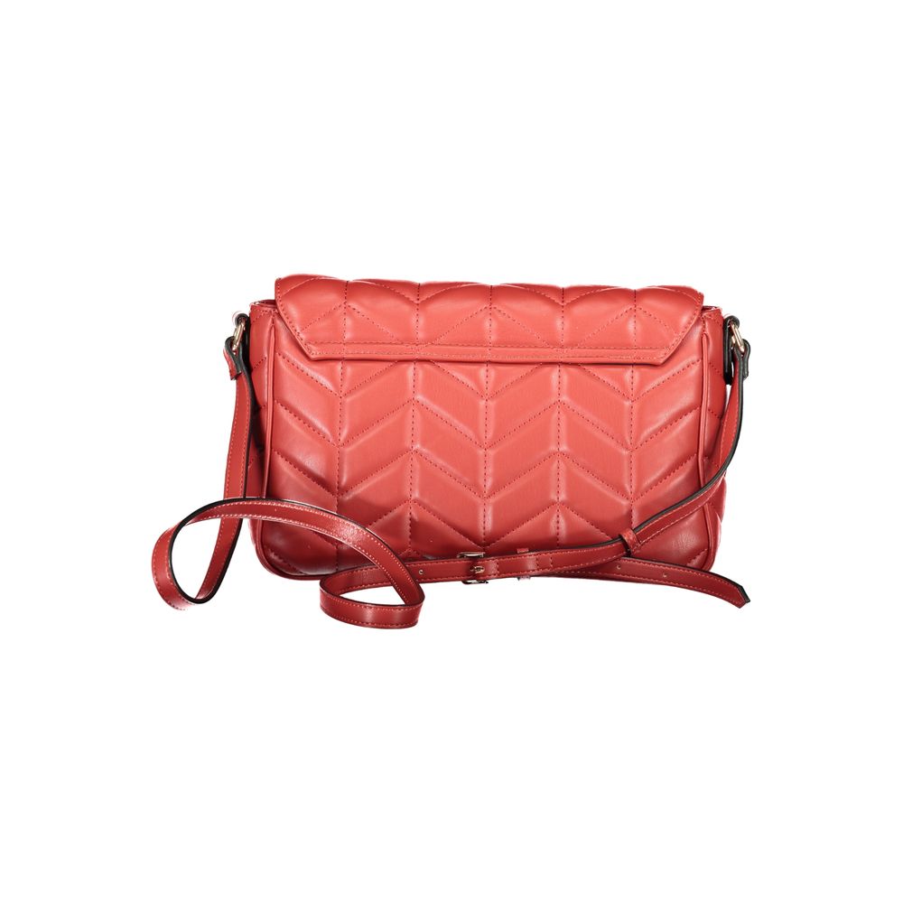 Red Polyurethane Women's Bag