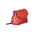 Red Polyurethane Women's Bag