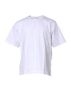 T-shirt girocollo maniche corte in cotone bianco