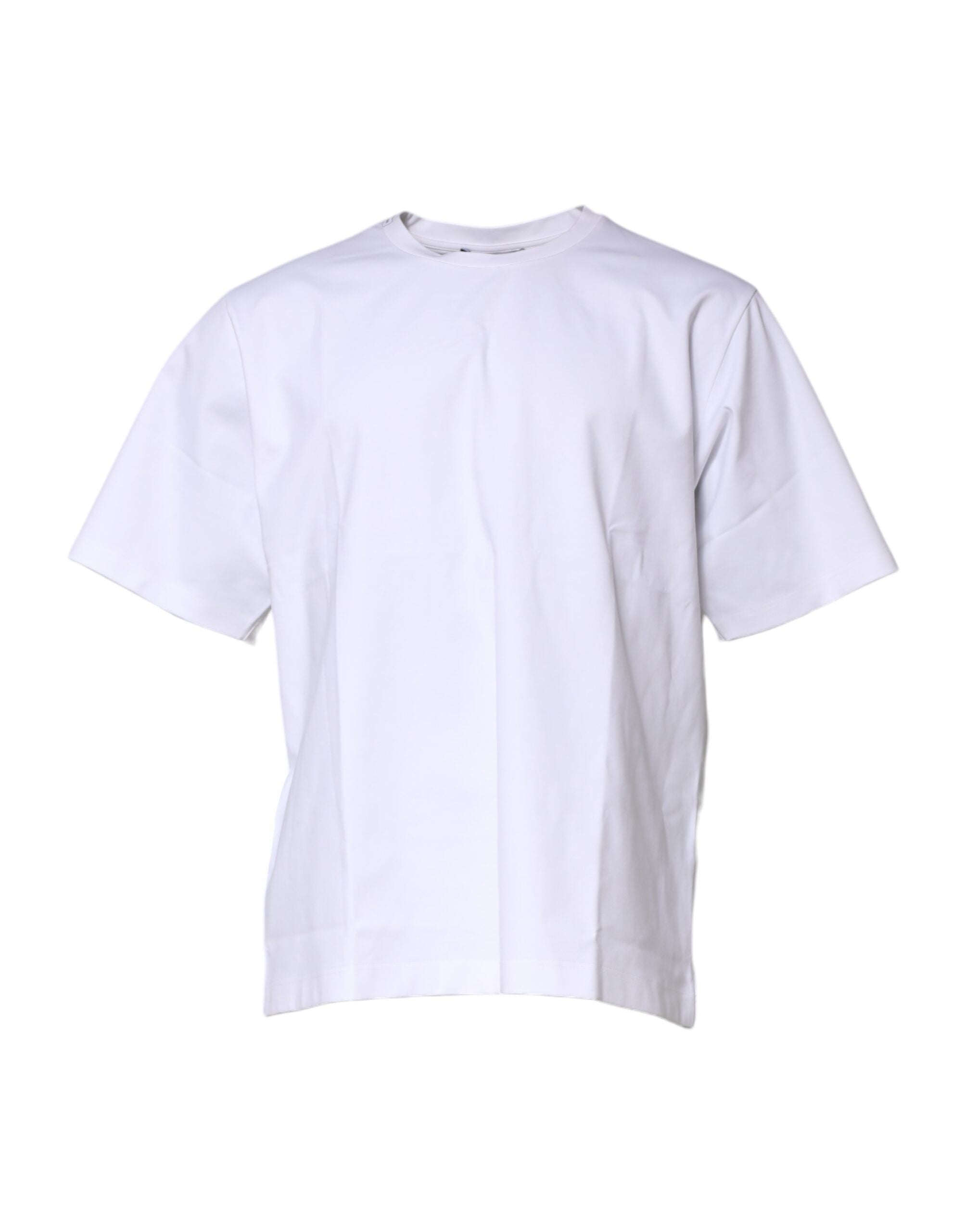 T-shirt girocollo maniche corte in cotone bianco
