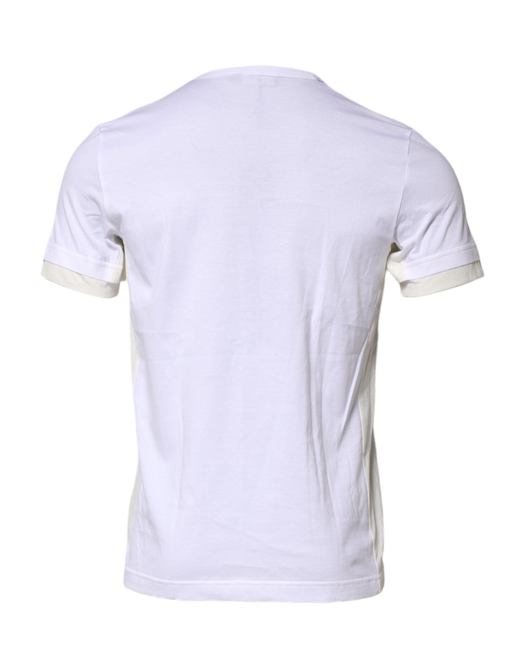 Weißes Baumwoll T-Shirt mit Brusttasche und kurzen Ärmeln
