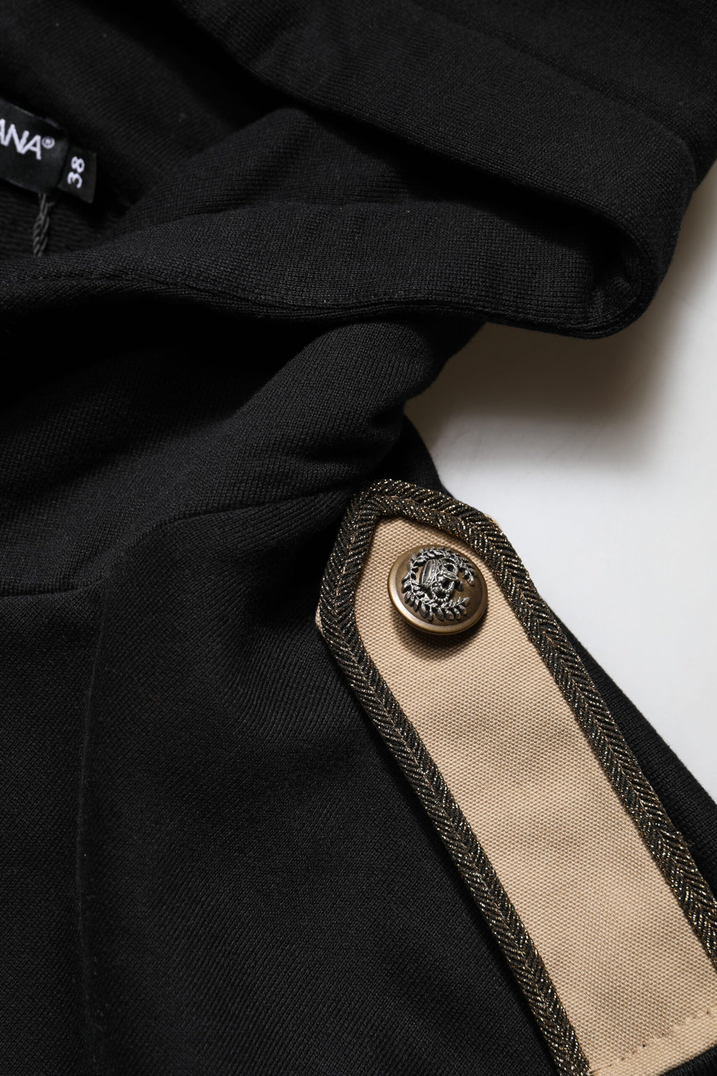 Schwarze Kapuzen-Sweatshirtjacke mit durchgehendem Reißverschluss und Logo