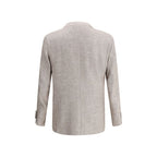 Blazer di lino marrone chiaro