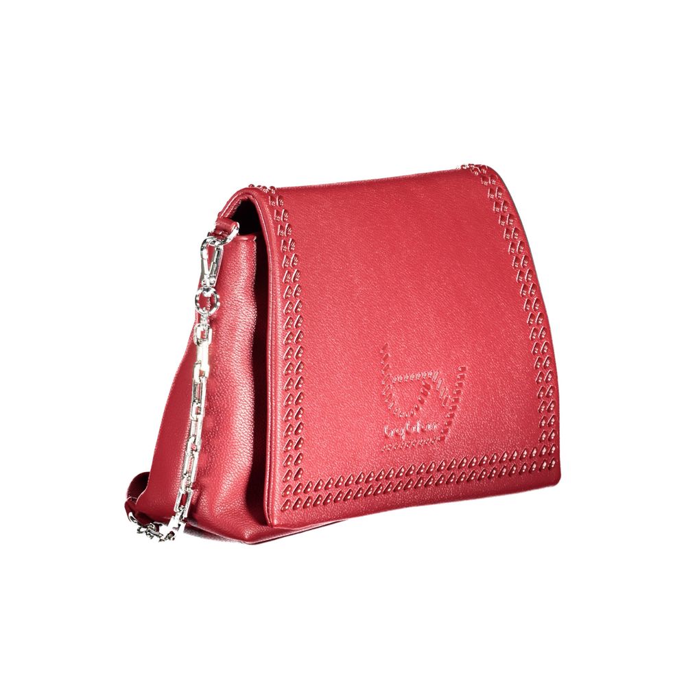 Rote Damenhandtasche aus Polyurethan
