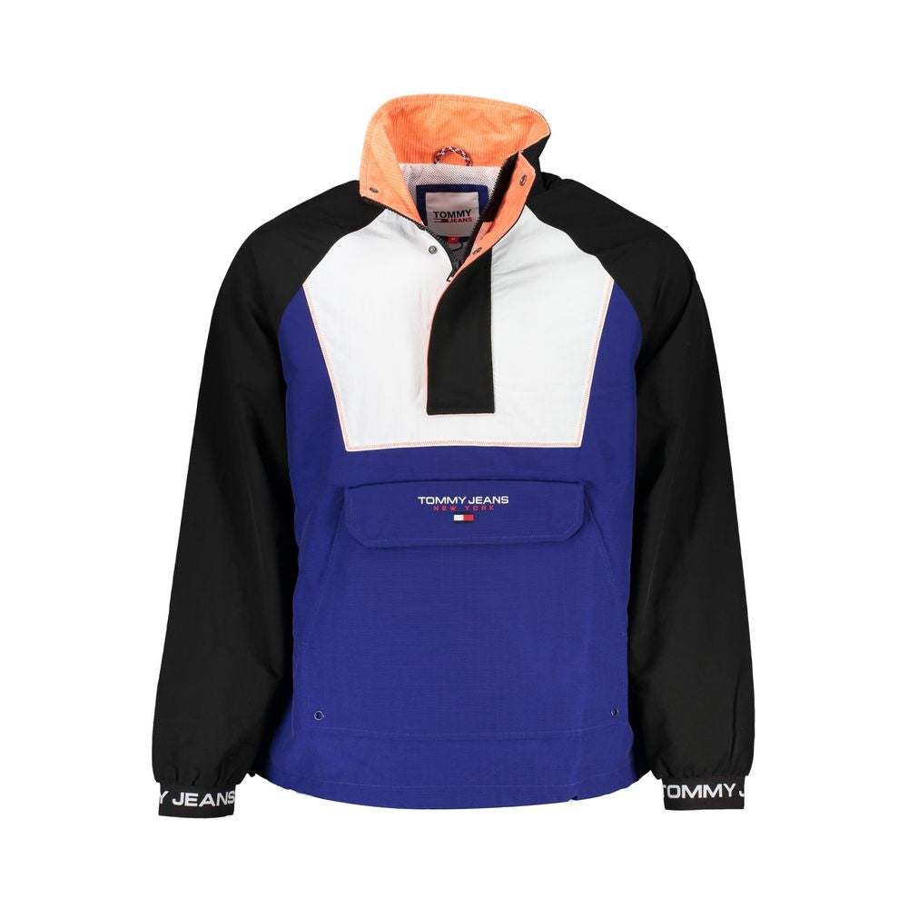 Blaue Polyamid Herrenjacke