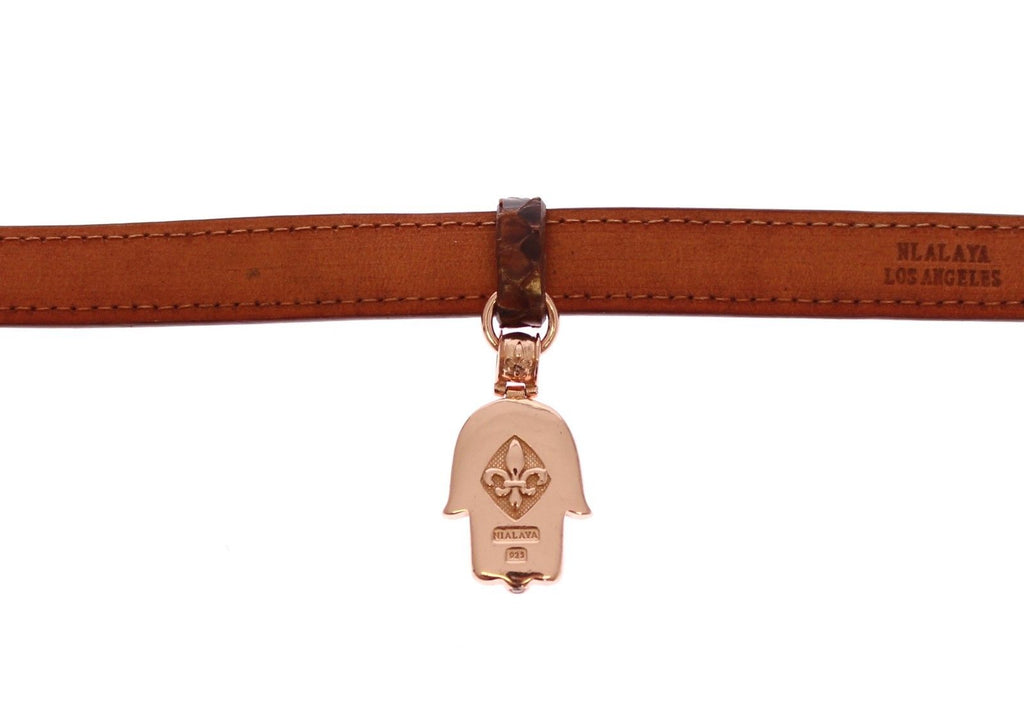 CZ Hamsa-Auge 18K Gold 925 Silber Armband