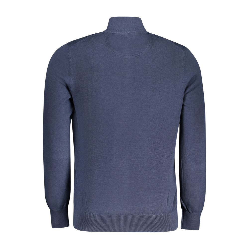 Blaue Strickjacke für Herren aus Bio-Baumwolle