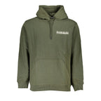 Grünes Herren-Sweatshirt aus Baumwolle mit Kapuze