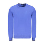 Blauer Baumwollpullover für Herren