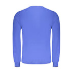 Blauer Baumwollpullover für Herren