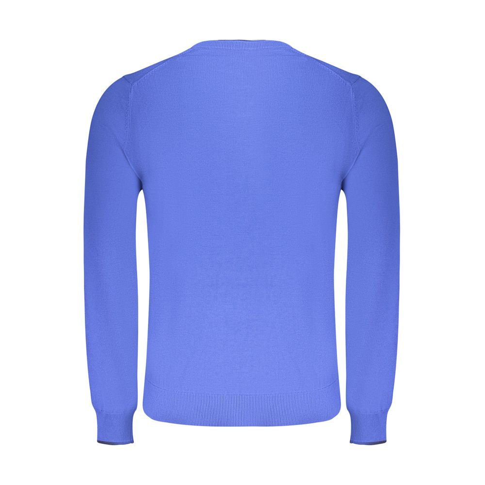 Blauer Baumwollpullover für Herren