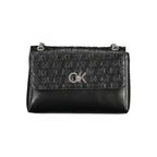 Black Polyester Women Handbag