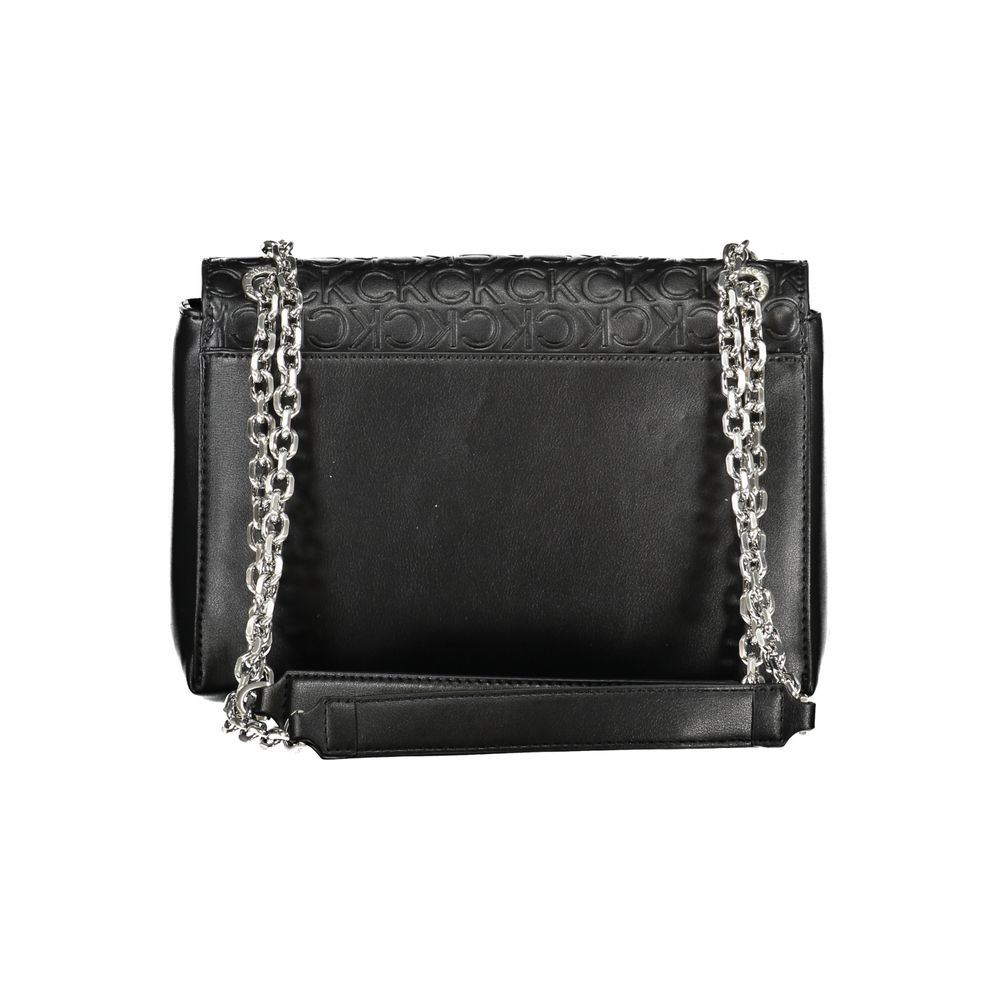 Black Polyester Women Handbag