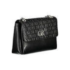 Black Polyester Women Handbag