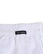 Weiße Baumwoll-Boxershorts (regulär)