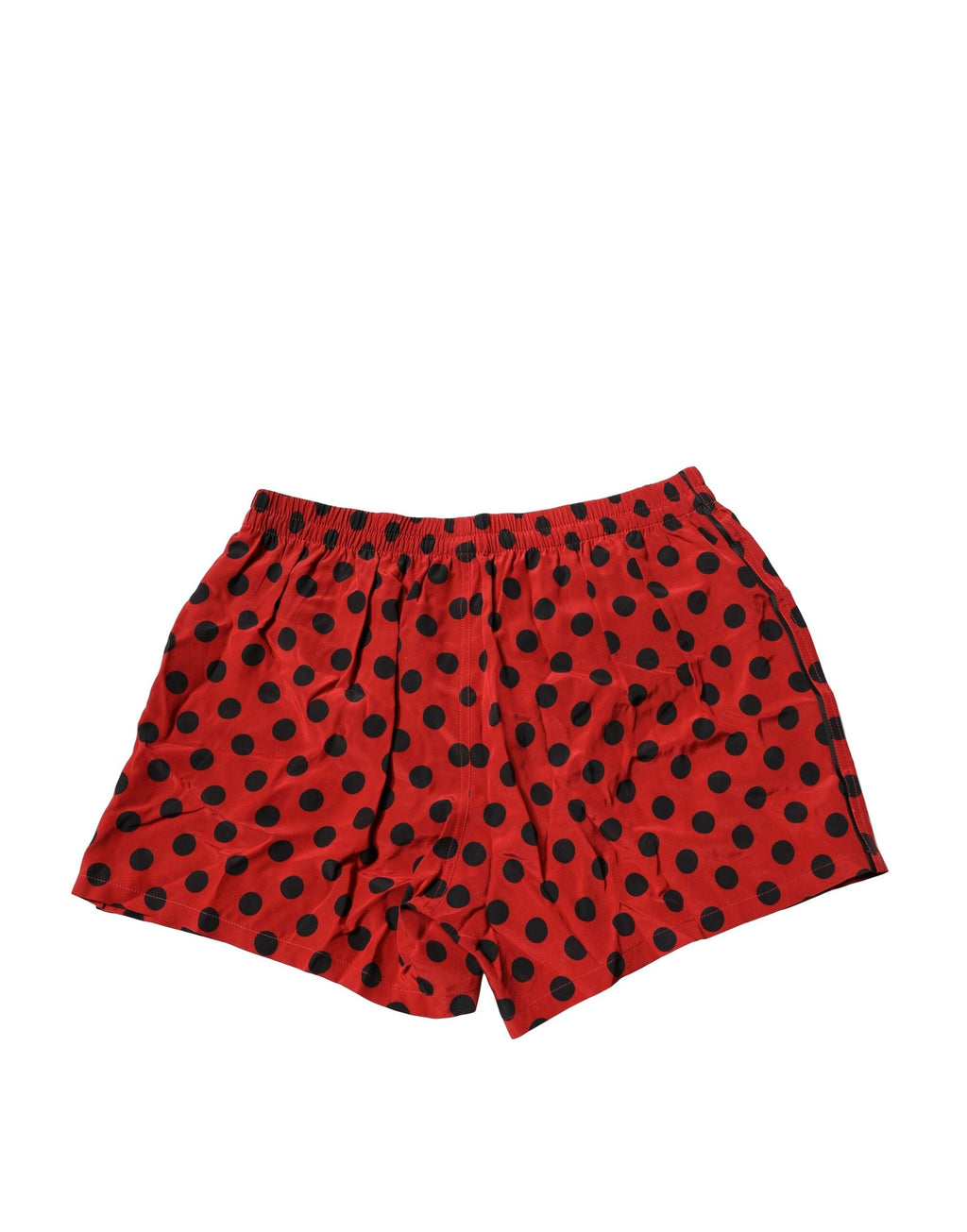 Rote Seidenboxershorts mit Tupfenunterwäsche