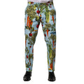 Mehrfarbige Herrenhose aus Baumwolle mit zulaufendem Bein