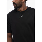 Schwarzes Baumwoll-T-Shirt ARROW mit Rundhalsausschnitt