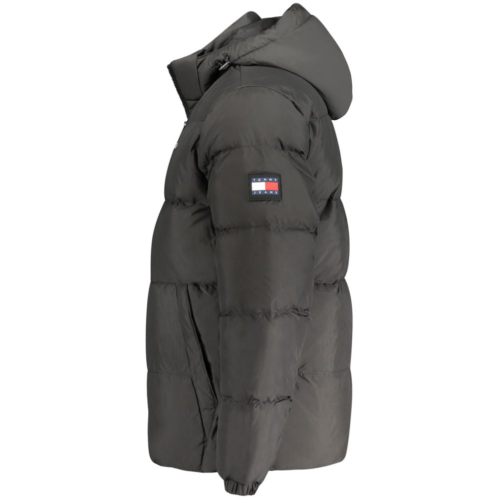 Herrenjacke aus schwarzem Polyester
