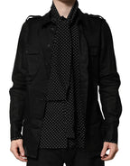 Camicia Uomo Casual Lino Seta Pois Neri