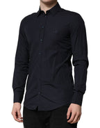Dunkelblaues MARTINI Baumwoll-Kleid Formelles Hemd