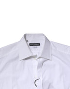 White Cotton Long Sleeves GOLD Formal Shirt