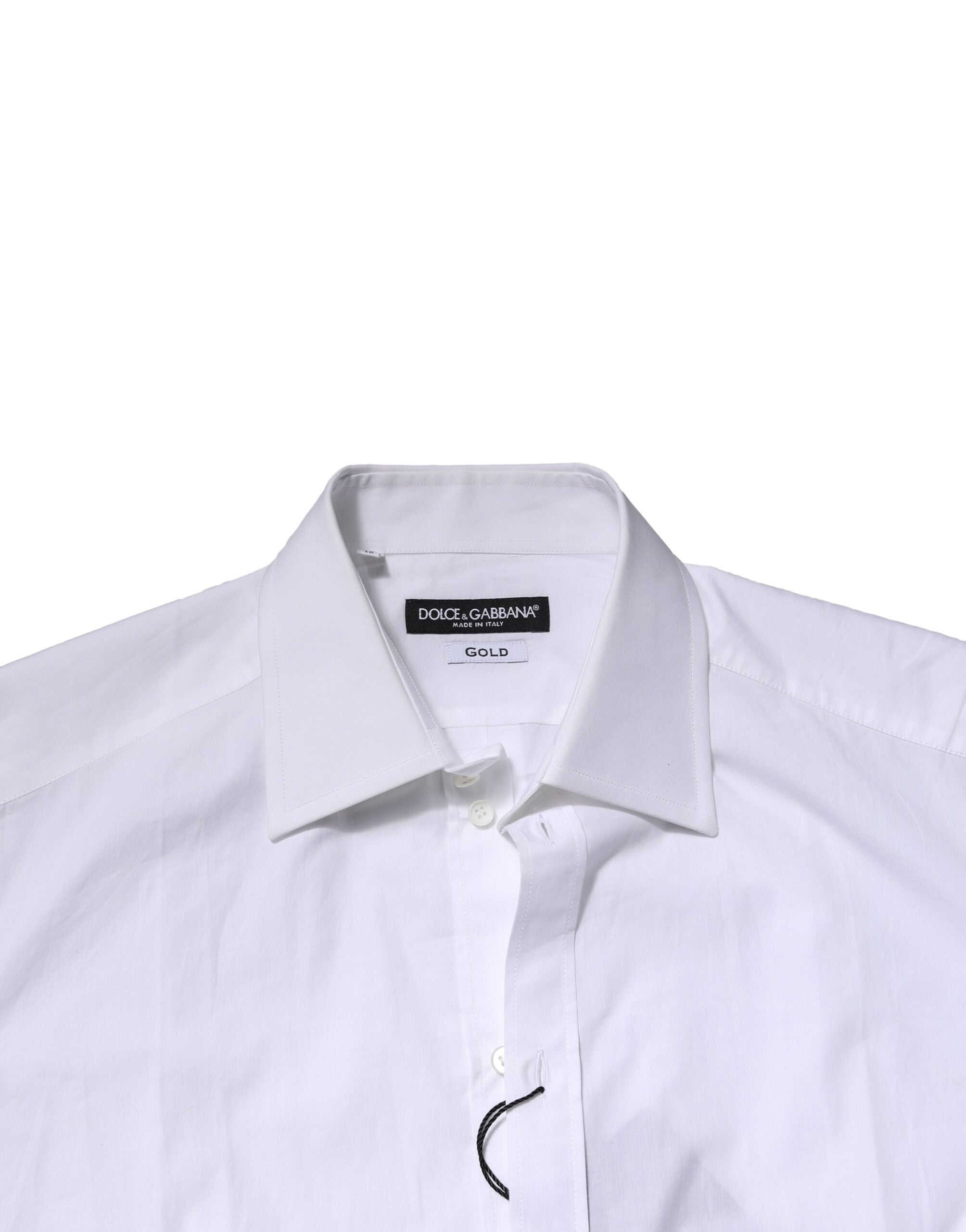 White Cotton Long Sleeves GOLD Formal Shirt