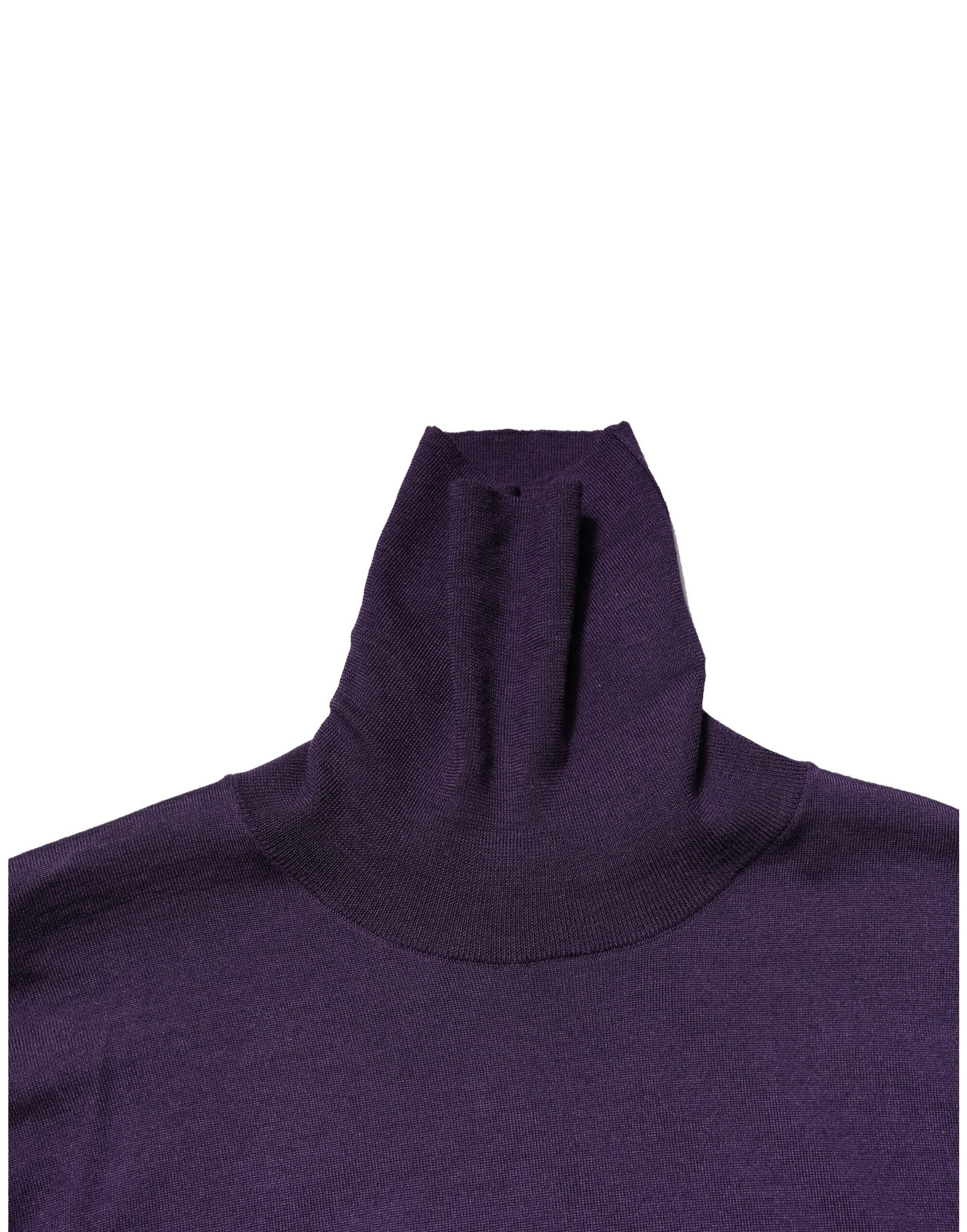 Lila Kaschmir Rollkragenpullover