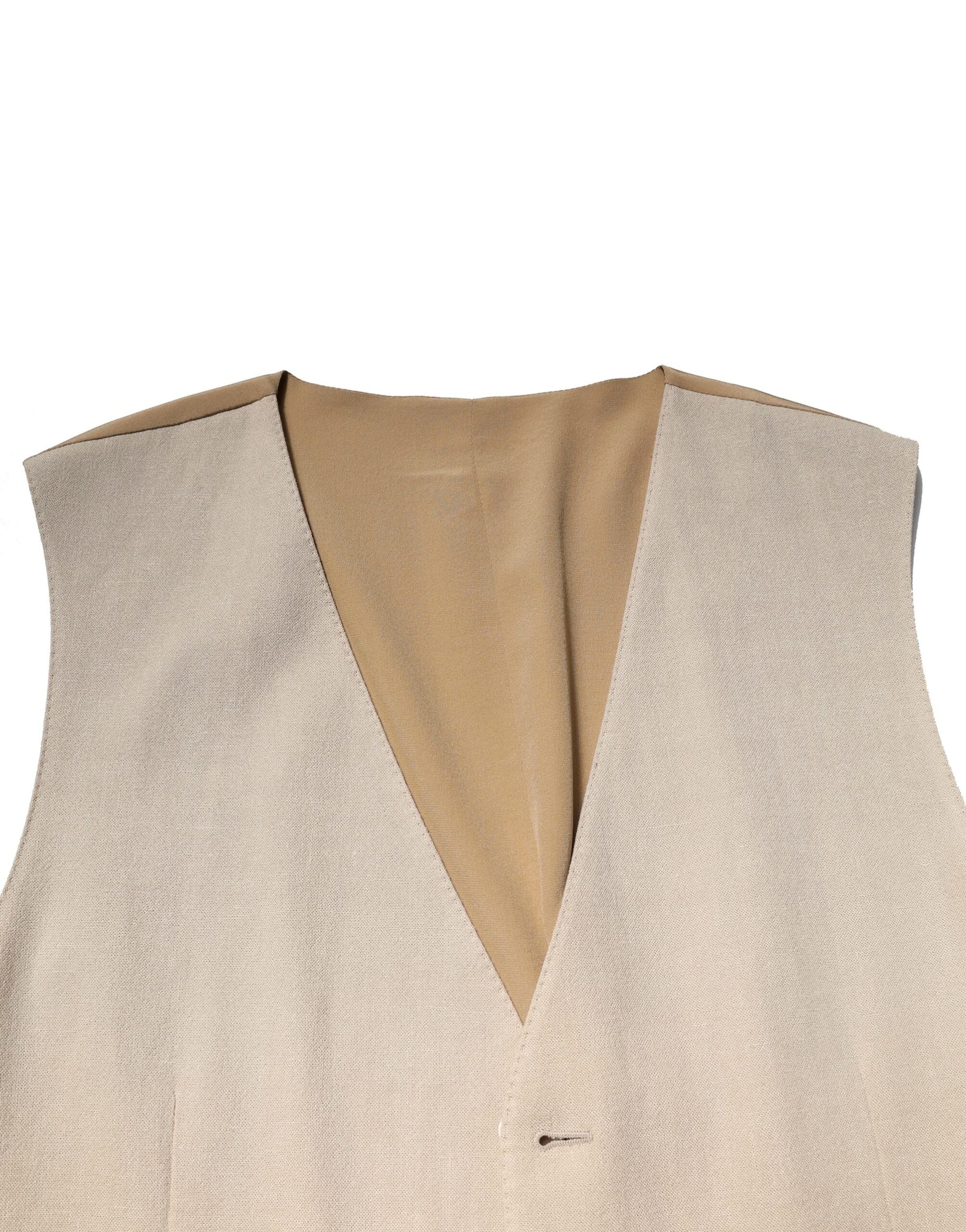 Beiges Leinenkleid Formelle Herrenweste