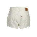 Weiße Damen-Baumwollshorts